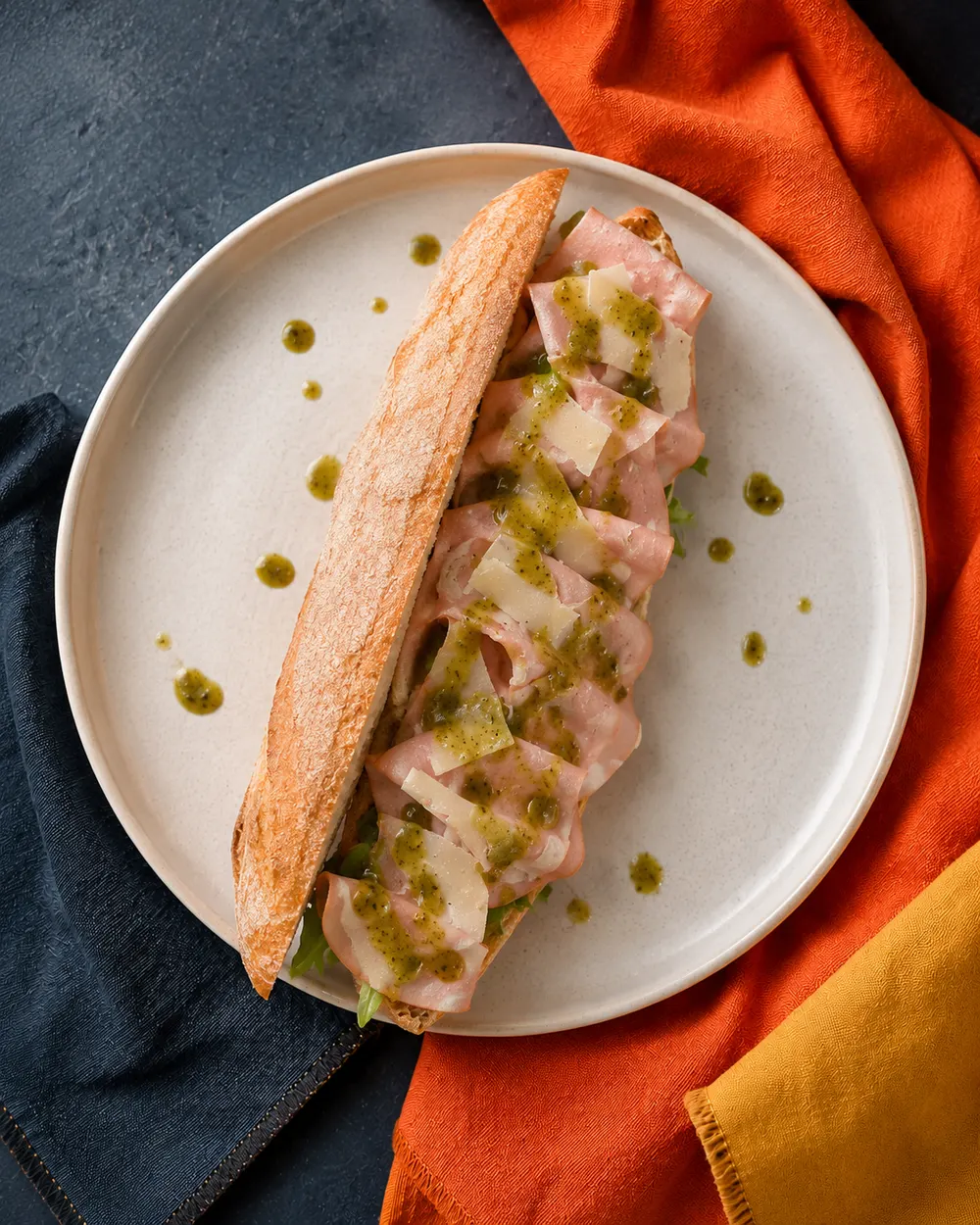 Bocadillo de pesto