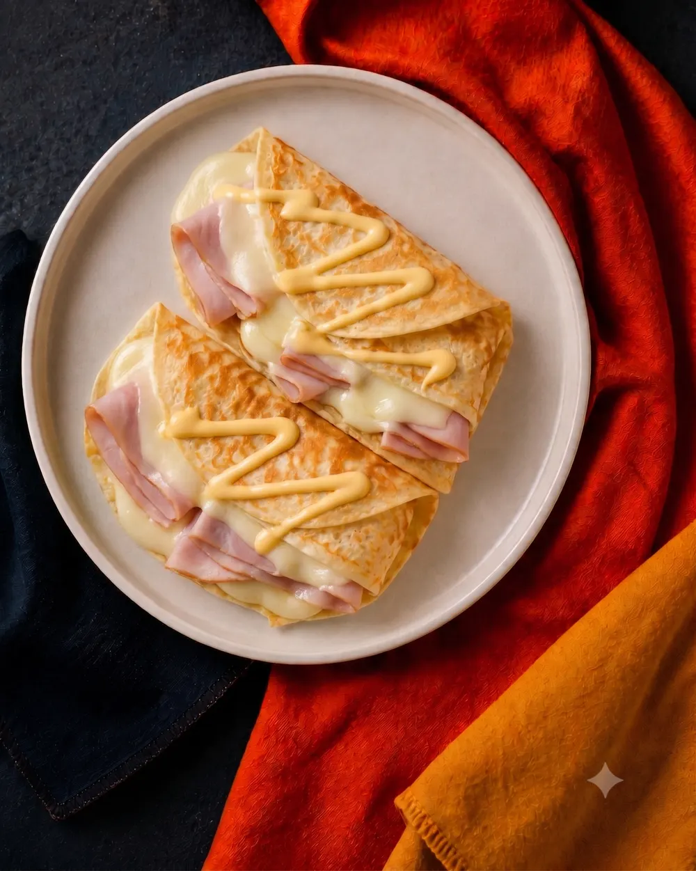 Crepe de jamón y queso
