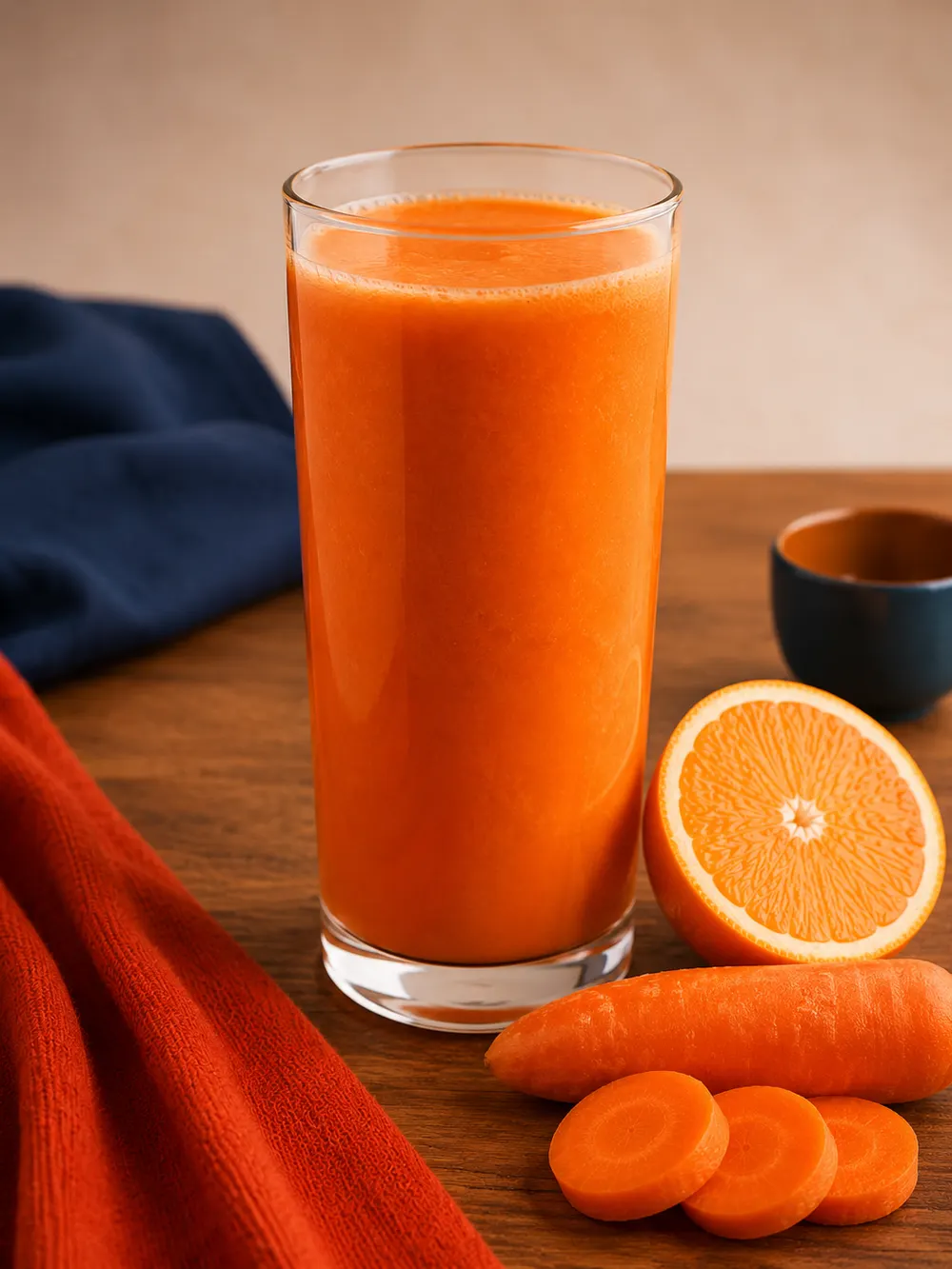 Zumo de naranja con zanahoria